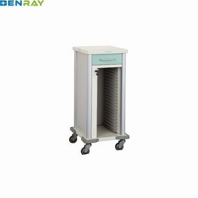 Steel patient record trolley