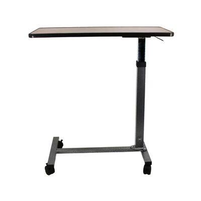 Portable Over Bed Table with Locking Wheels and Adjustable Height Perfect for Hospital and Home Care