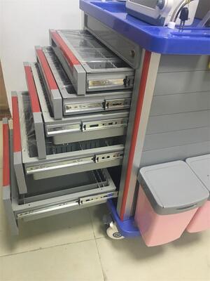 BR-ET001 ABS Mobile Hospital Medical Trolley Cart Crash Cart Trolley Medical Emergency Trolley Prices