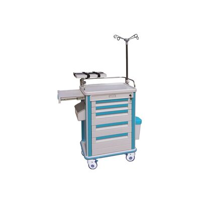 BR-ET001C Hospital Medical Crash Cart Equipment Wheels Moving Rescue High Quality Patient Care Nursing Table Emergency Trolley
