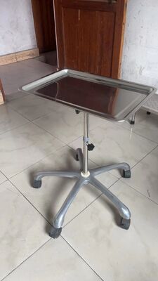 Mobile Adjustable Stainless Steel Hospital Medical Mayo Table tray cart