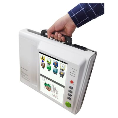 Portable 12 Channel ECG Machine with 10.2 Inch Touchscreen Electrocardiograph for Clinical Cardiac Assessment