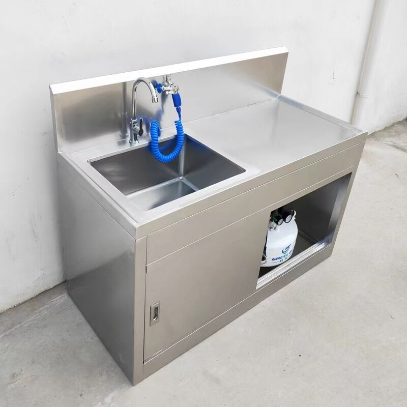 Stainless Steel Induction faucet Wash Sink for 3 people