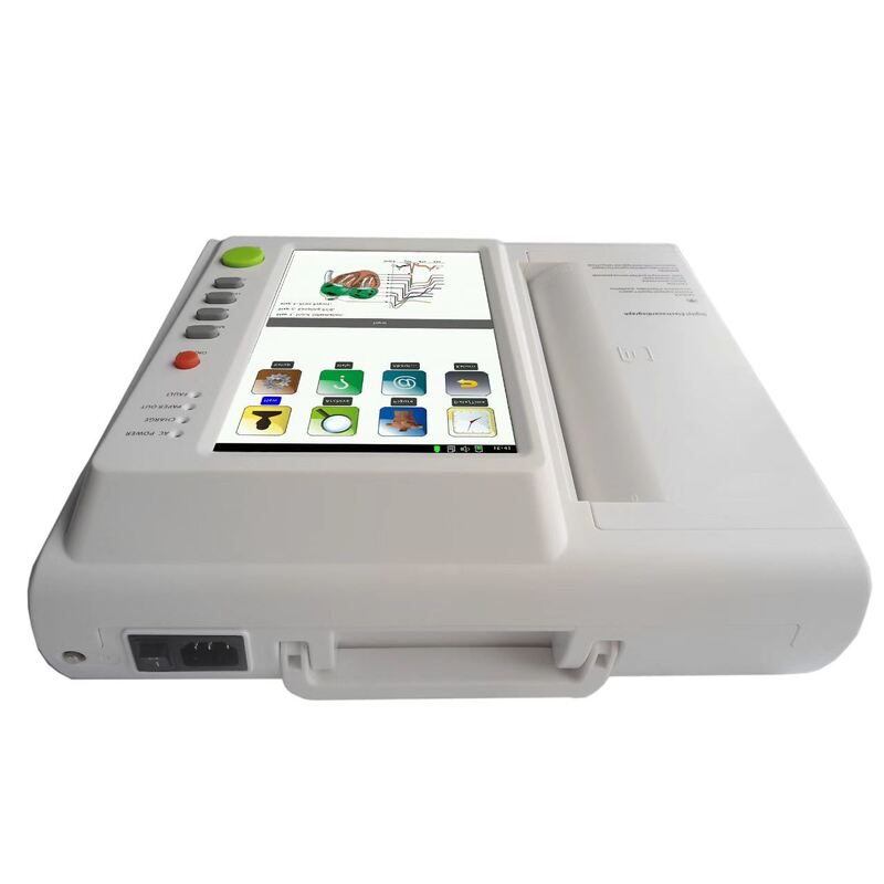Portable 12 Channel ECG Machine with 10.2 Inch Touchscreen Electrocardiograph for Clinical Cardiac Assessment