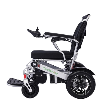 Silla de ruedas eléctrica de neumáticos sólidos con motor cepillado de aleación de aluminio