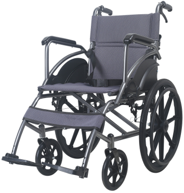 Silla de ruedas con ruedas traseras integradas plegables
