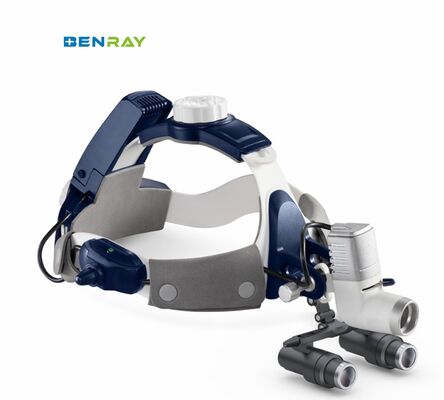 BR-HL08 Cirugía Lente acrílica de aumento de la cabeza de la banda LED luz clínica dental médica integrado de luz delantera quirúrgica