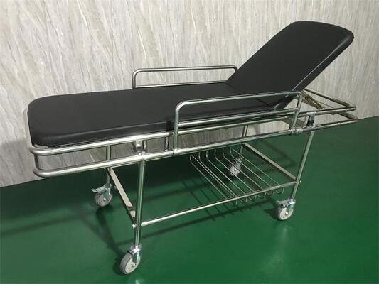 Carruaje de esteras de transferencia de emergencia médica de acero inoxidable