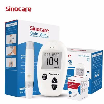Medidor preciso de glucosa en sangre Monitor de glucosa en sangre medidor de azúcar en sangre con 50 tiras reactivas y 50 lancetas estériles